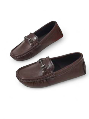 Brown loafer boy formal shoes