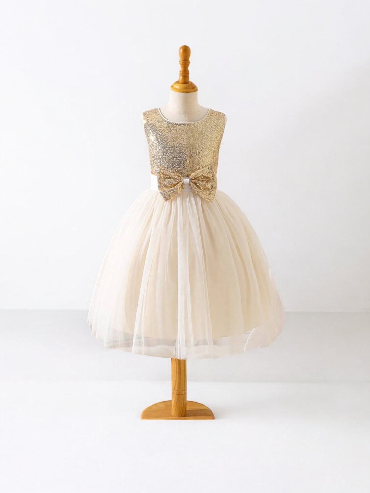 Gold  formal long pre teen dress