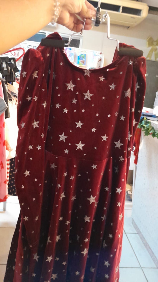Star burgundy dress