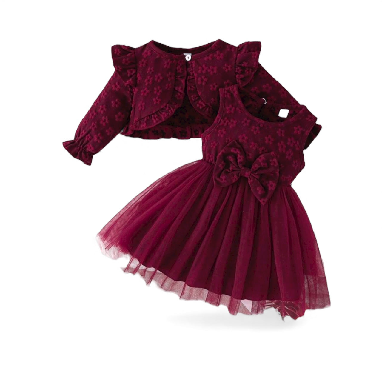 Burgundy baby jacket Dress