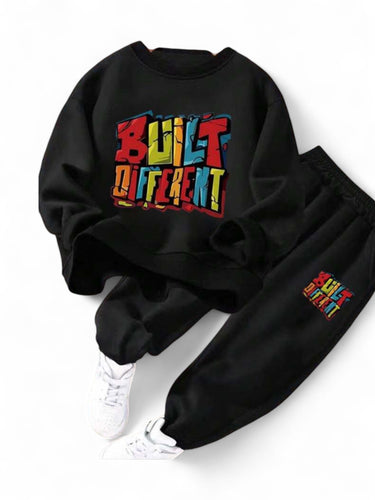 Built different boys set sweats