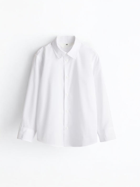 H&M boy white long sleeve  shirt