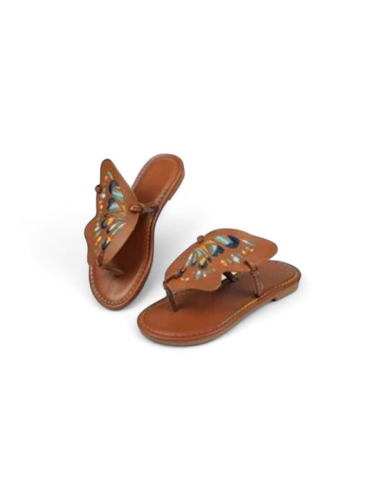 Brown butterfly girl sandals