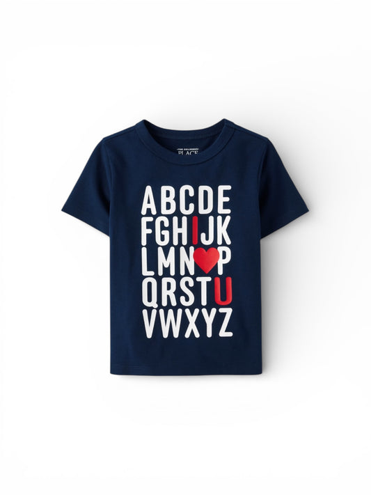 Alphabet  valentines boys shirt