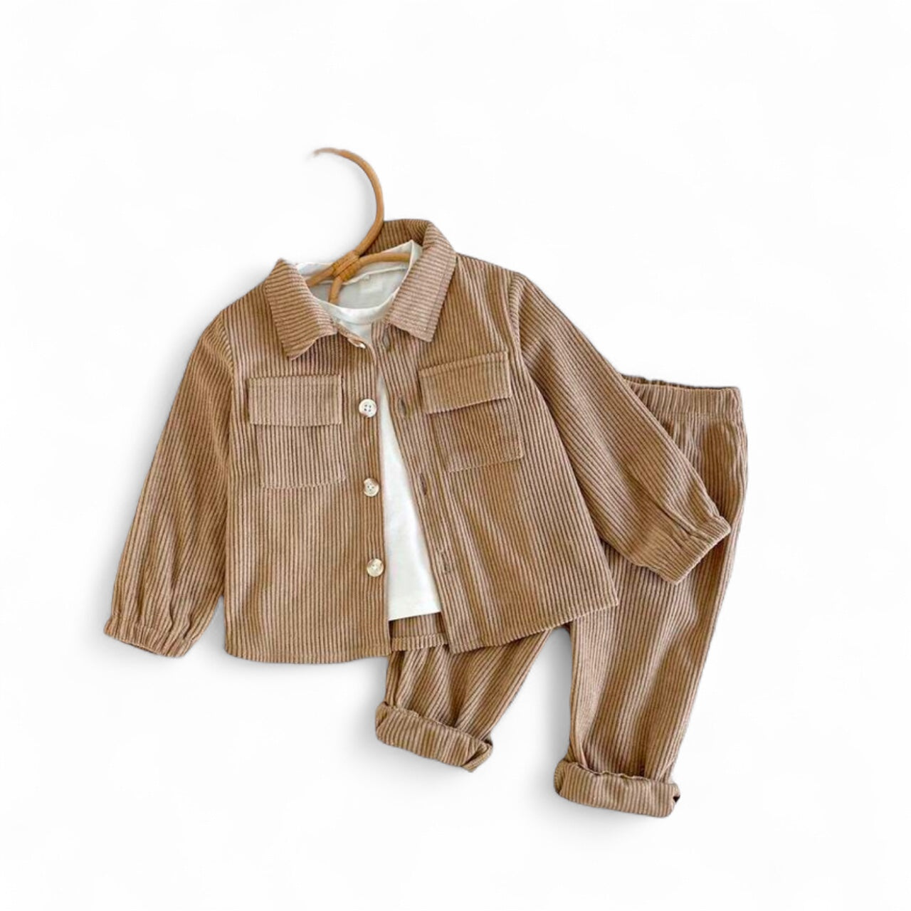 boy corduroy jacket & pants baby set