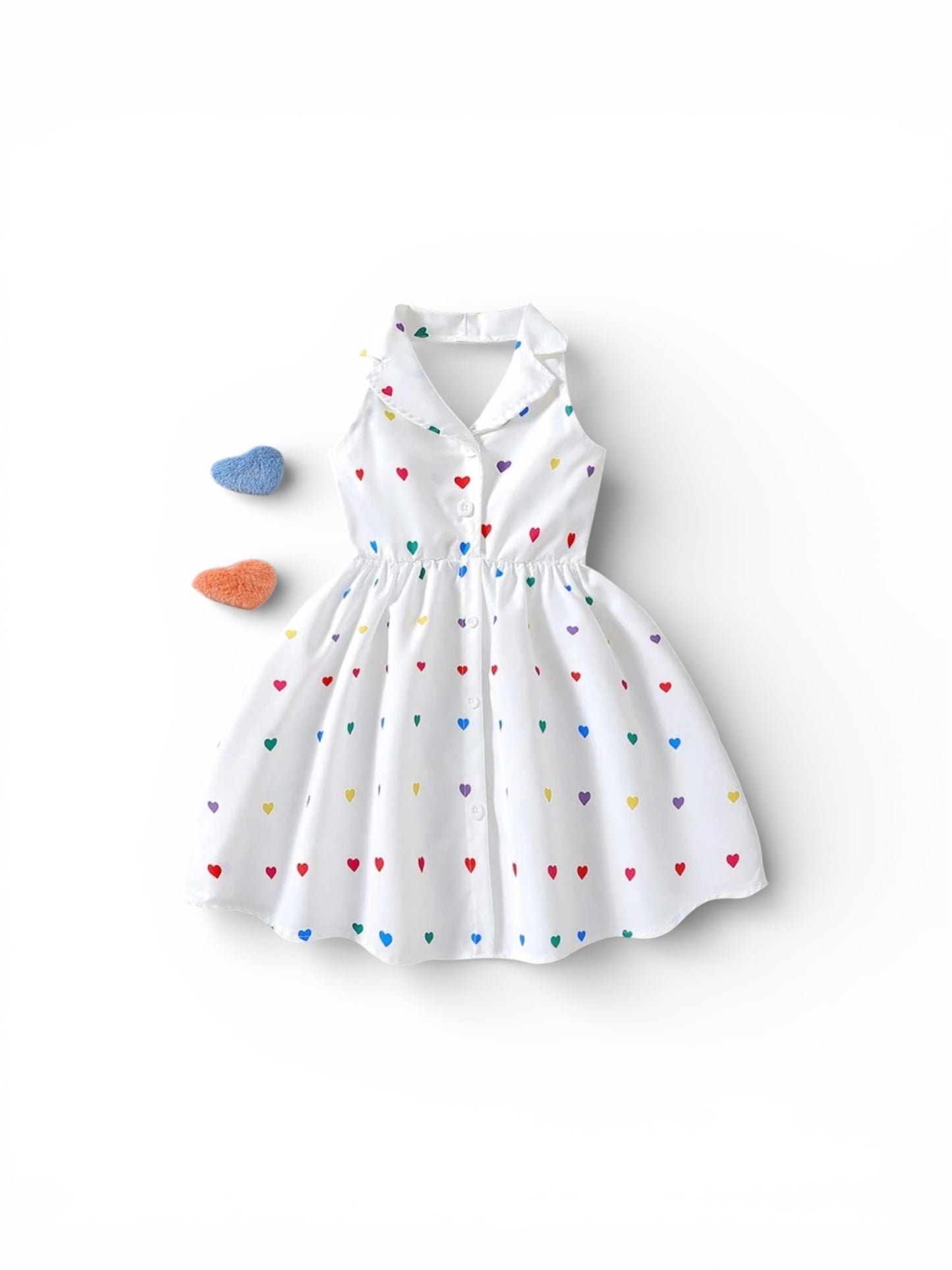 White Heart multicolor dress