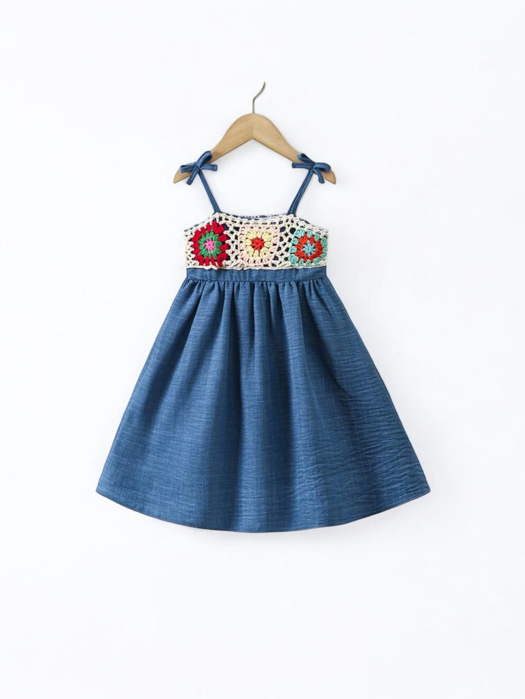 Multicolor crochet girl dress