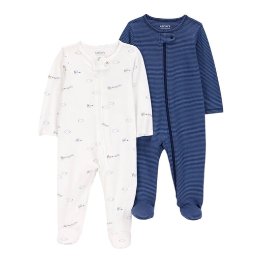 Carter’s airplane 2pk baby sleepers