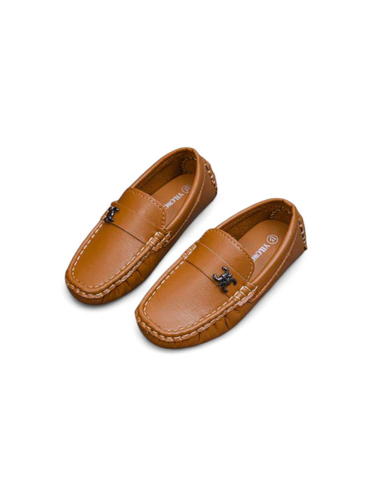 Tan brown boy loafer formal shoes 2k5
