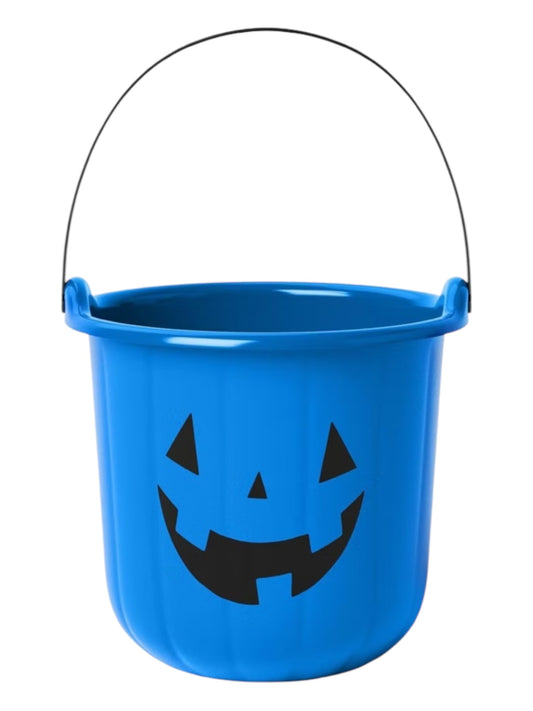 Blue Halloween treat bucket