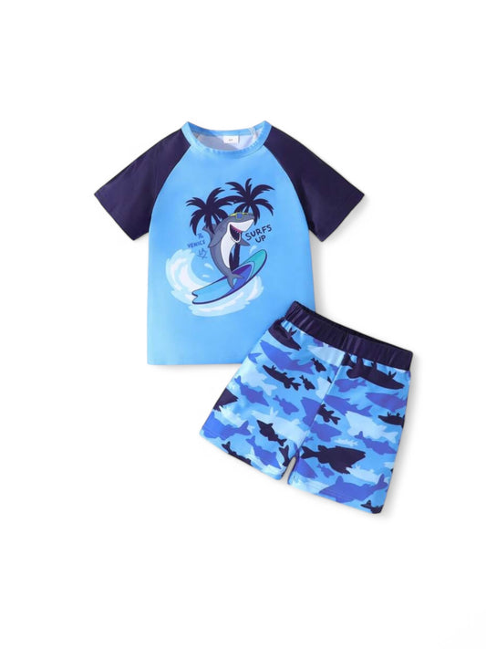 Surfs up 2 pc boy swimsuit