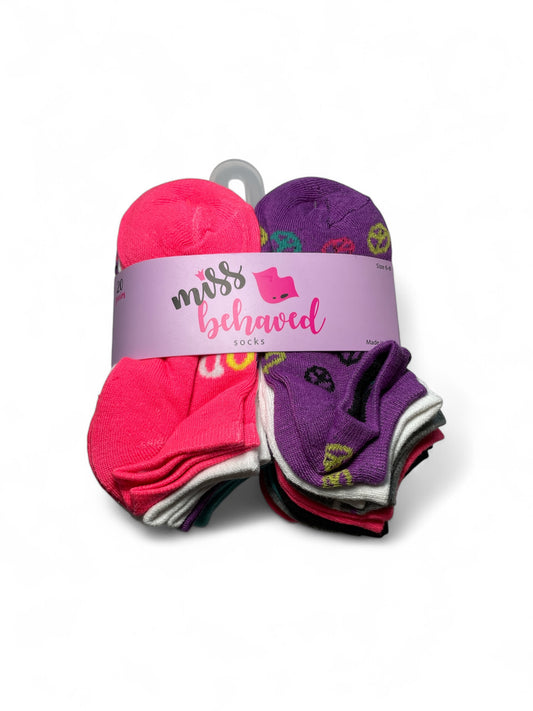 Miss behave multicolor girls socks  20 pk