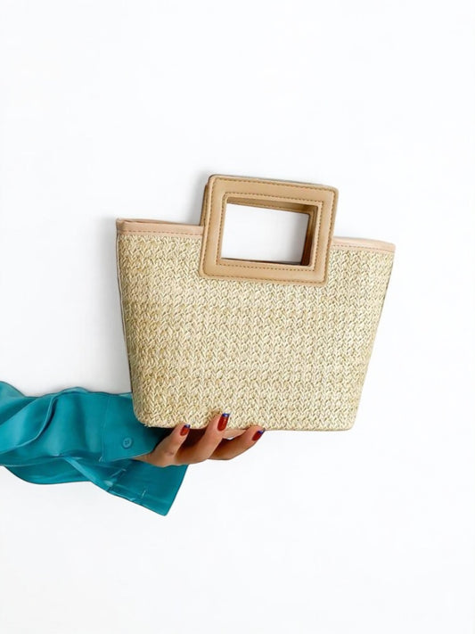 Mini rec handles girl hand purse