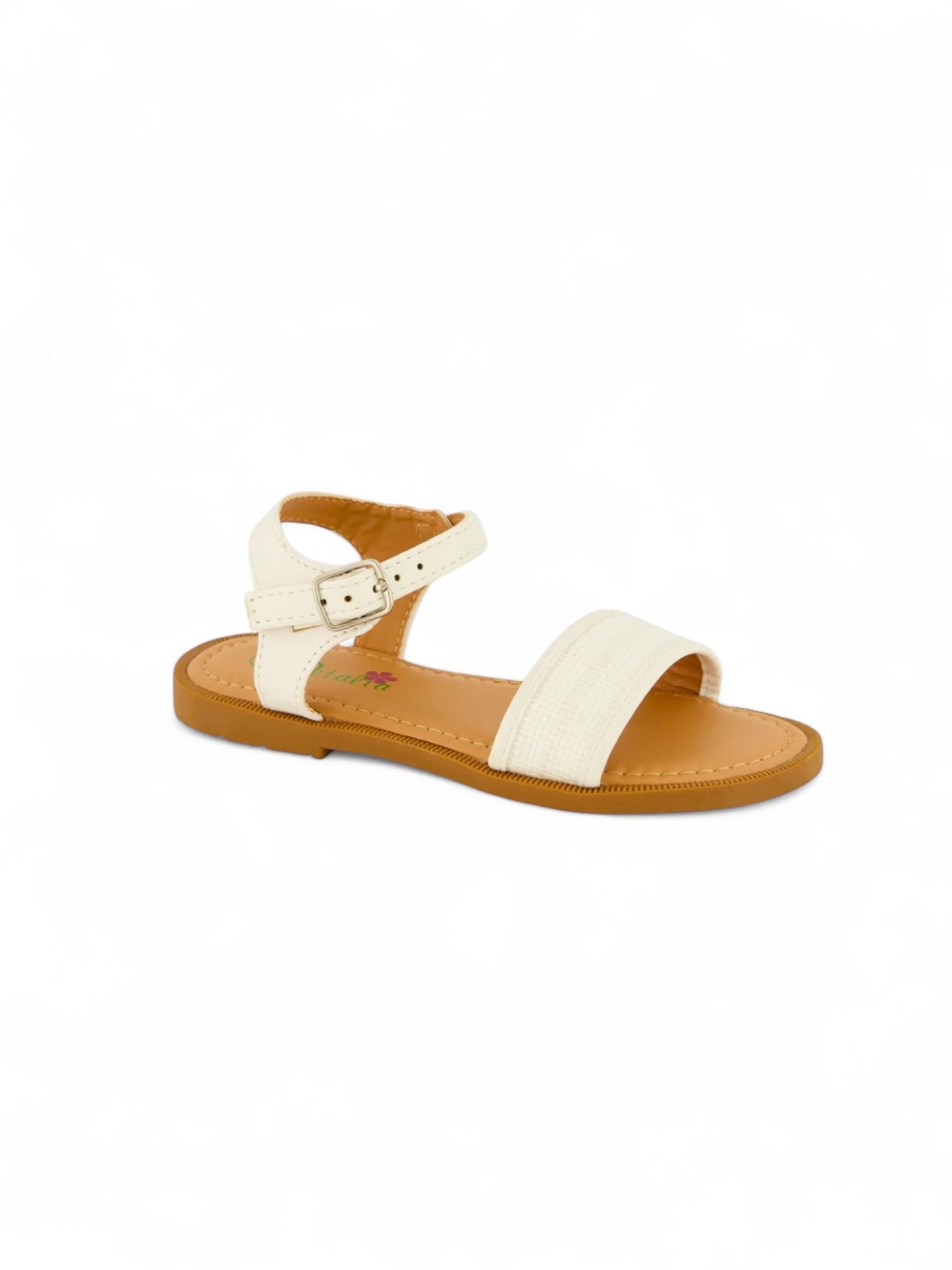 straw  band ankle strap girl sandals