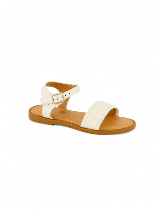 straw  band ankle strap girl sandals
