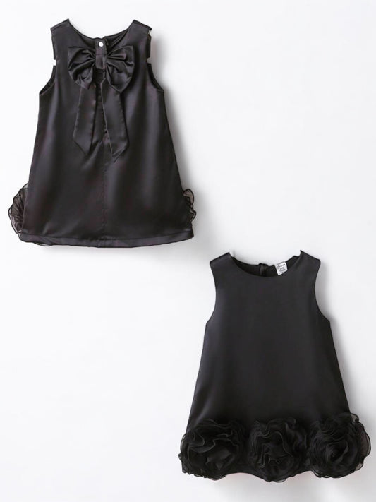 Lil black baby girl formal dress Christmas
