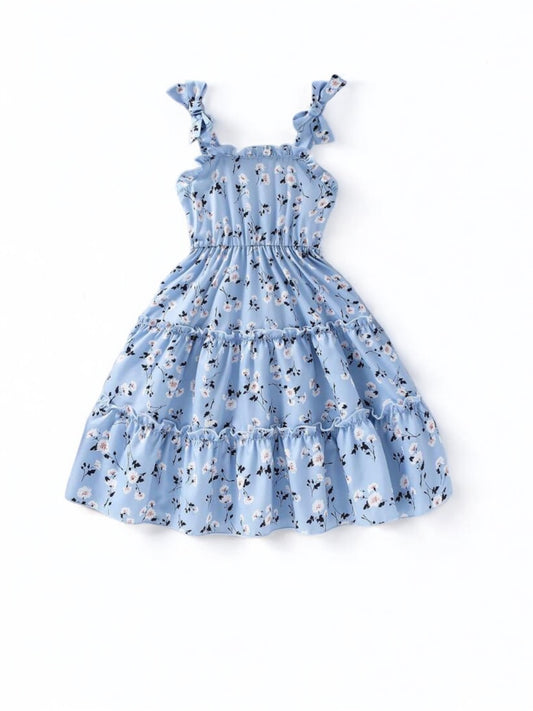 Blue flora Easter girl dress