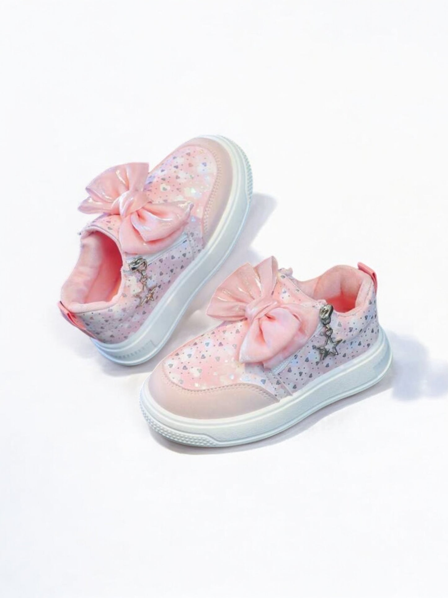 Pink bow stars girls sneakers 2k5
