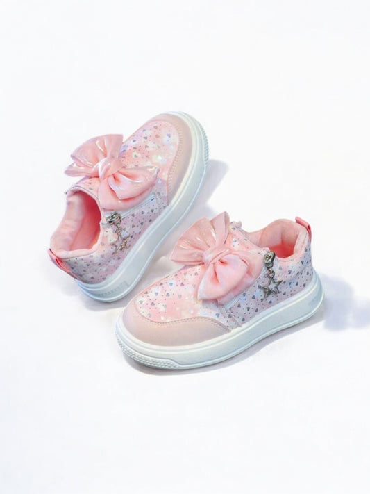 Pink bow stars girls sneakers 2k5