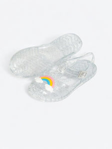 Rainbow jelly girl sandals