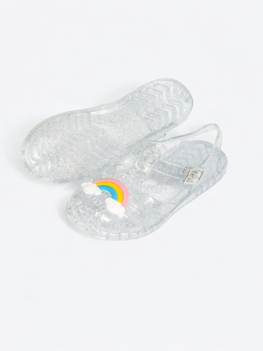Rainbow jelly girl sandals
