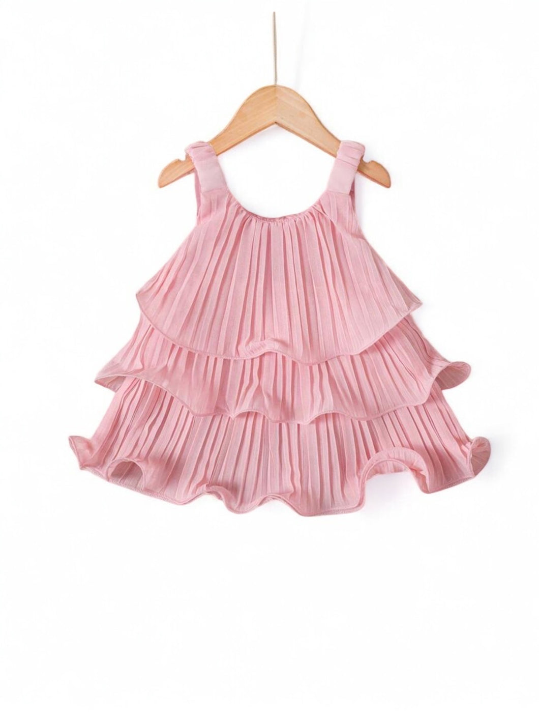 Beach pink  accordion baby dress