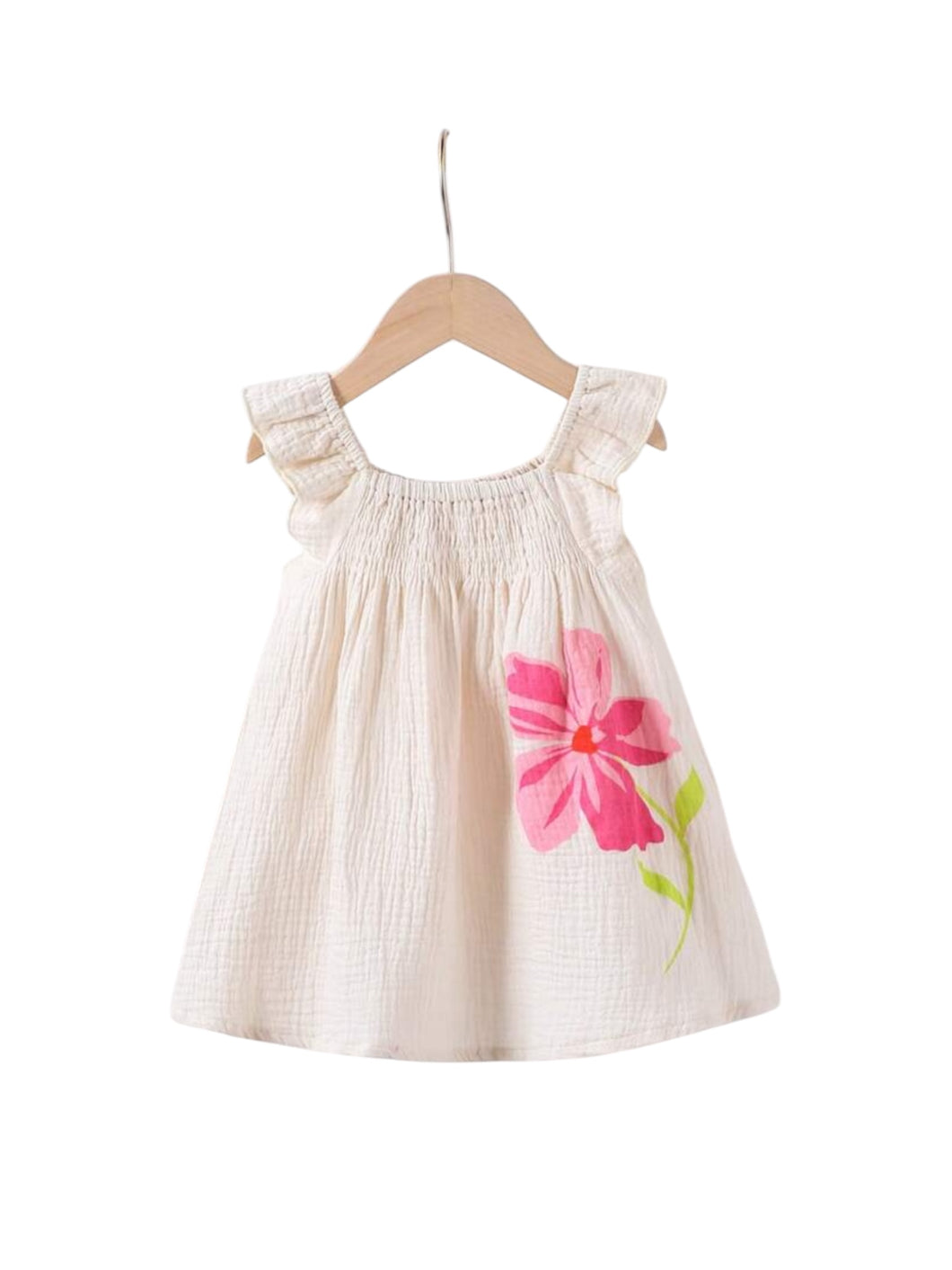 Tropical hibiscus baby dress