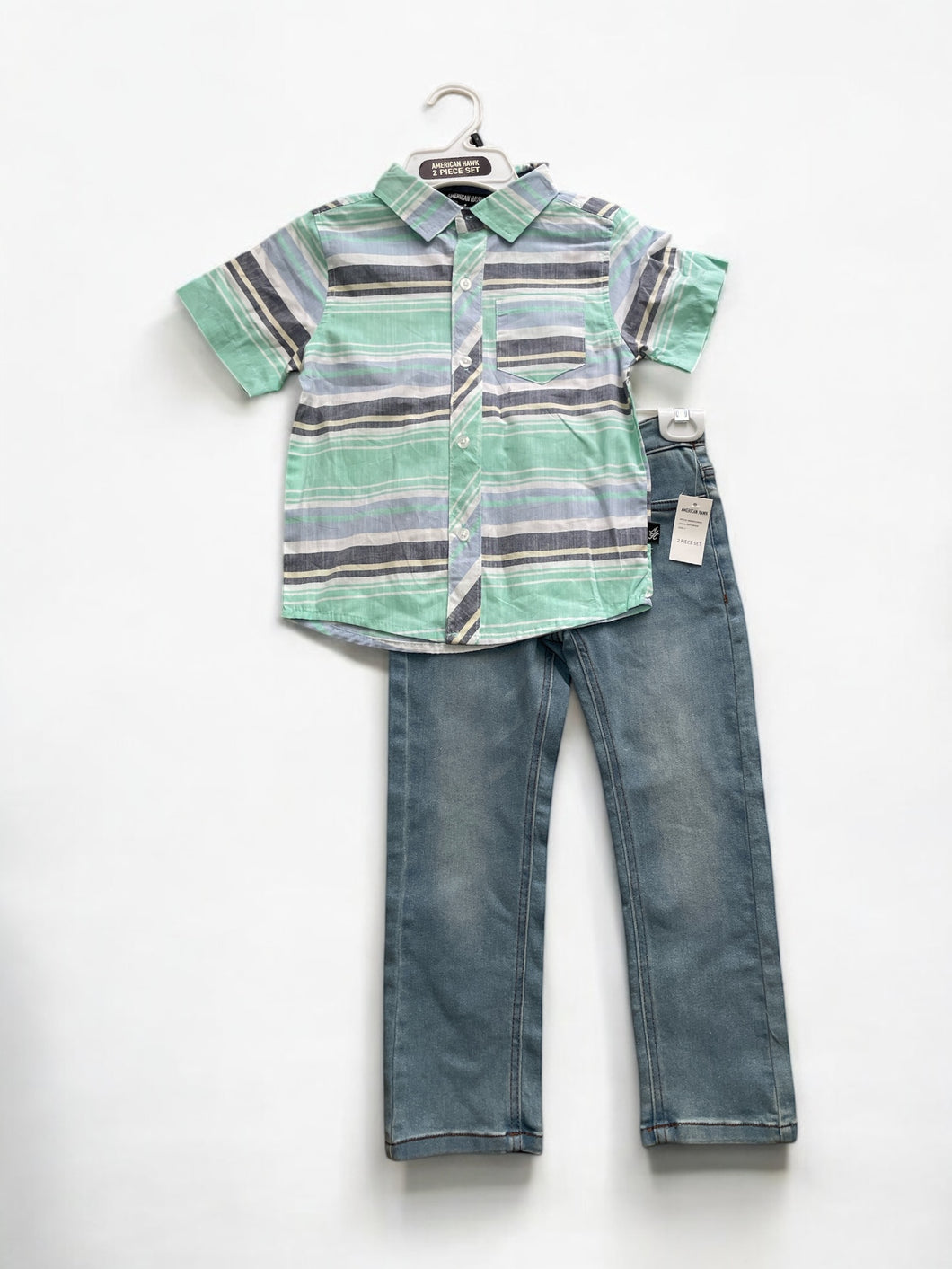 American hawk 2 pc shirt with jeans boys set