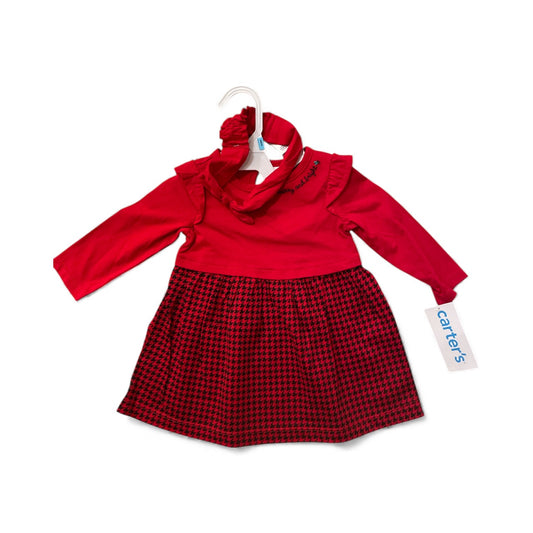 Plaid red baby girl  3pc set
