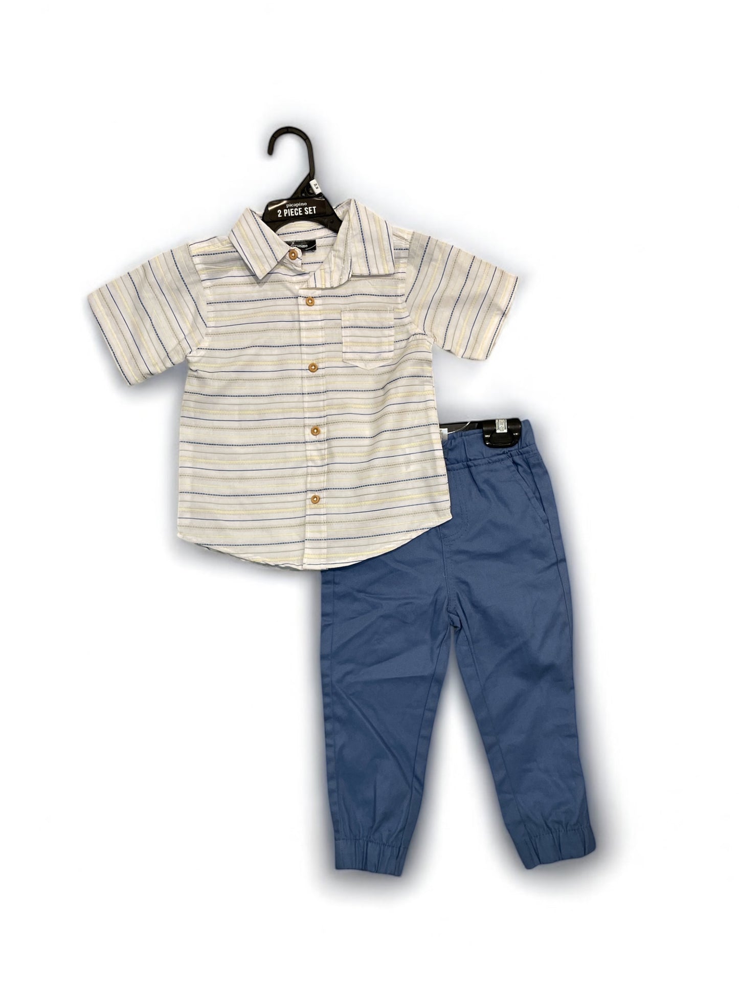 Picapino 2pc shirt and blue long pants baby set