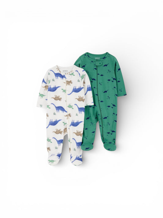 Dino 2pk baby sleepers set