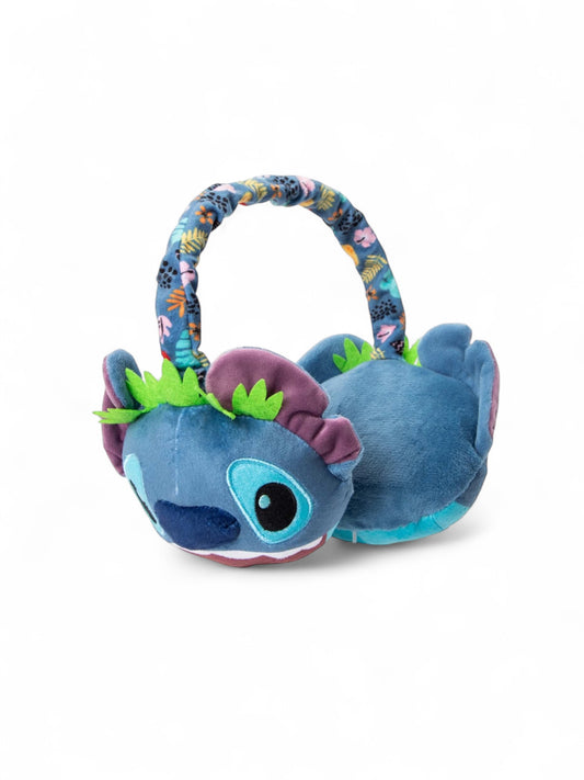 Blue plushy stitch headphone