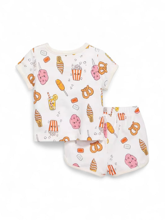 Pretzels icecream and popcorn baby set