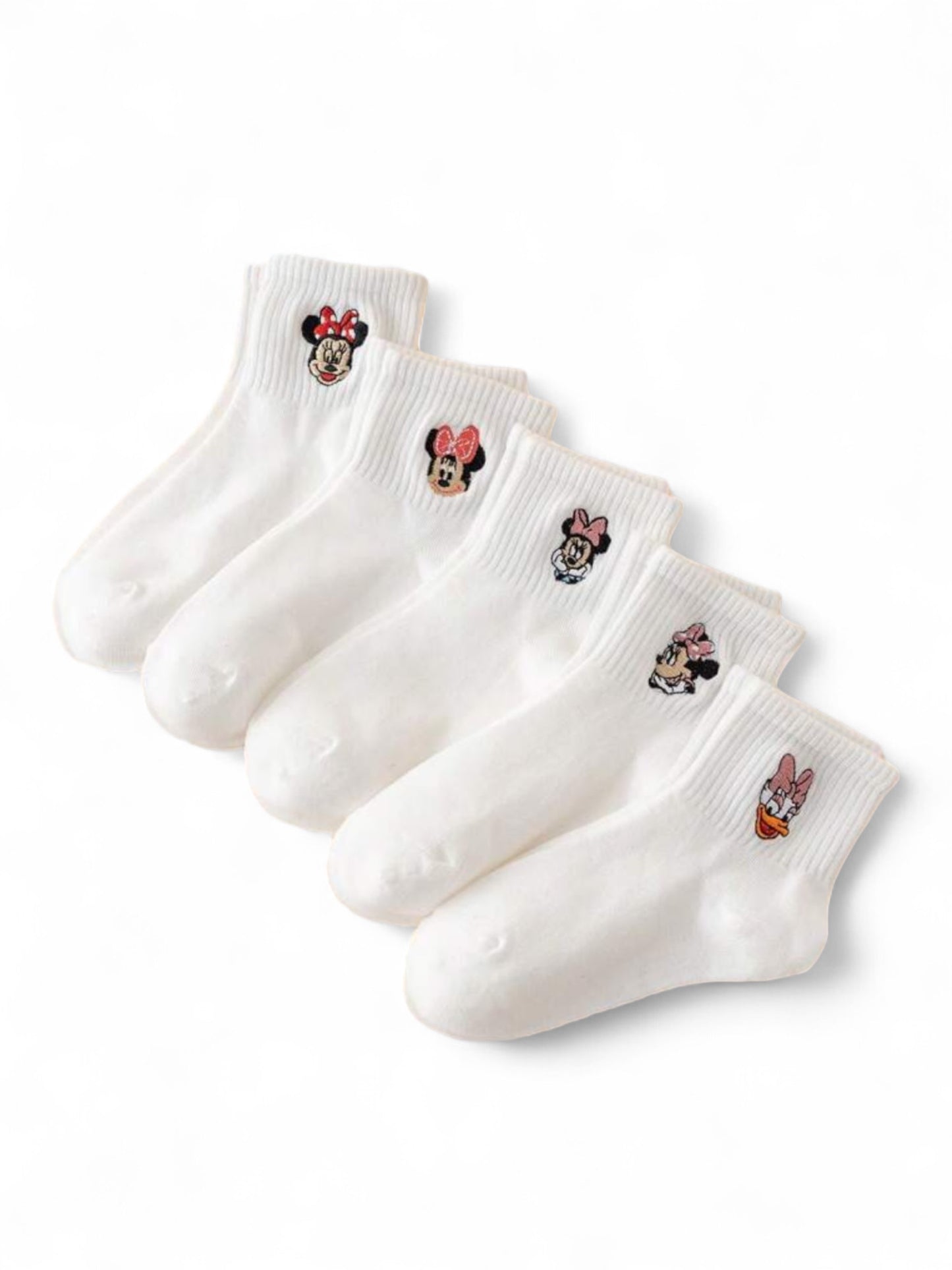 Disney girls white socks 5 pairs