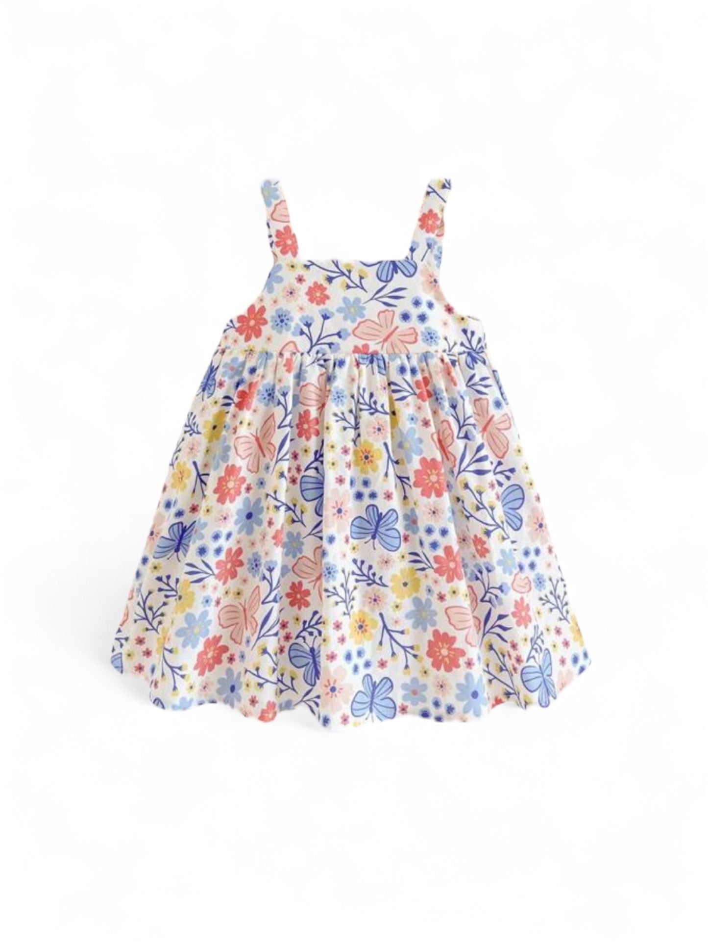 Floral & butterfly girl dress