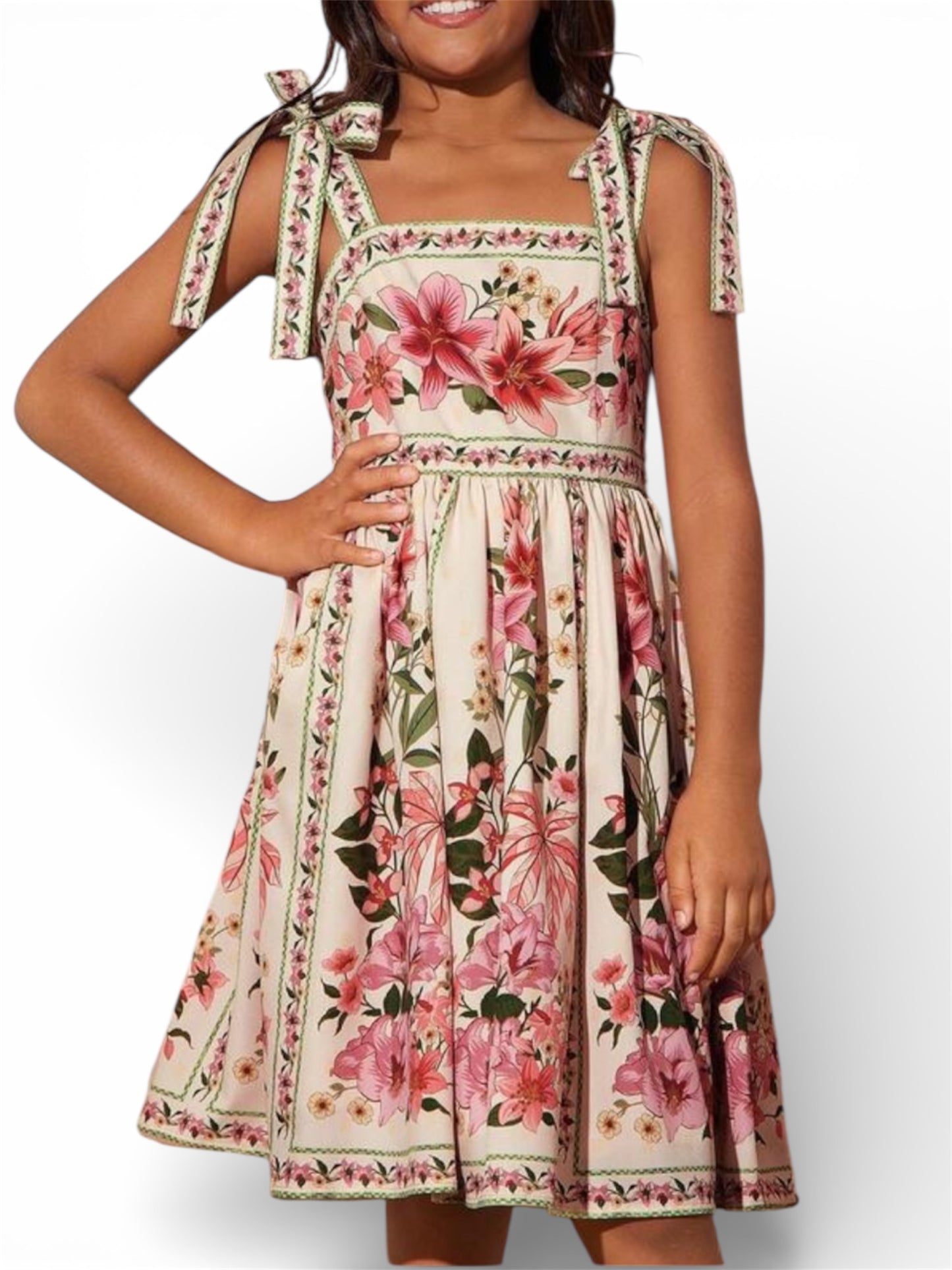 Floral pre teen girls Dress