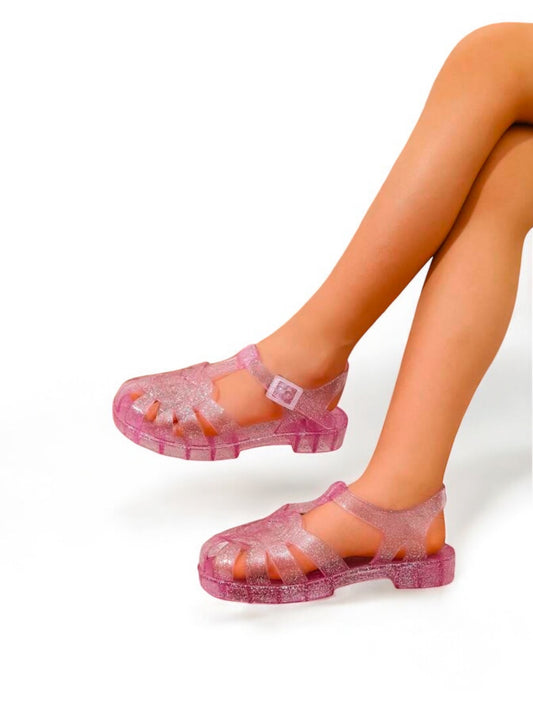 Pink jelly girl sandals