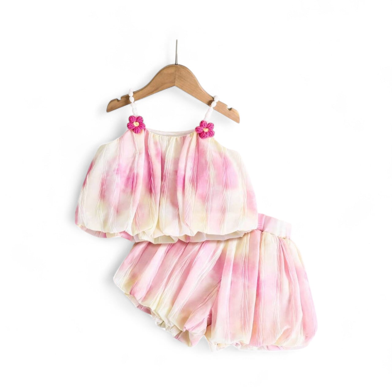 Pink floral  2pc girls set
