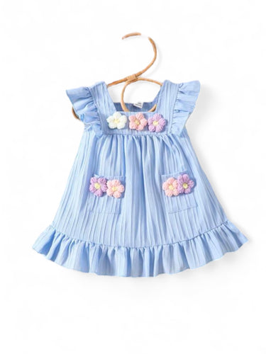 Blue Babydoll girl baby dress