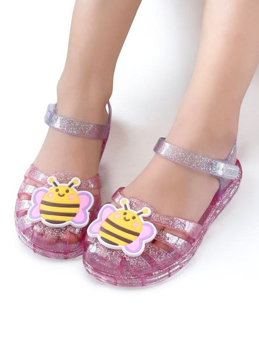 Bumblebee pink jelly girl sandals