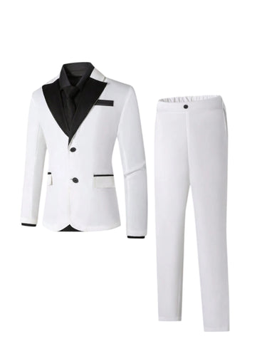 2pc white blazer and pants boys formal set