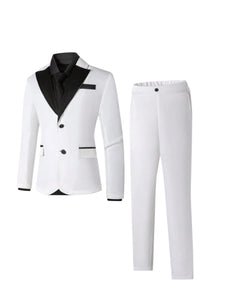 2pc white blazer and pants boys formal set