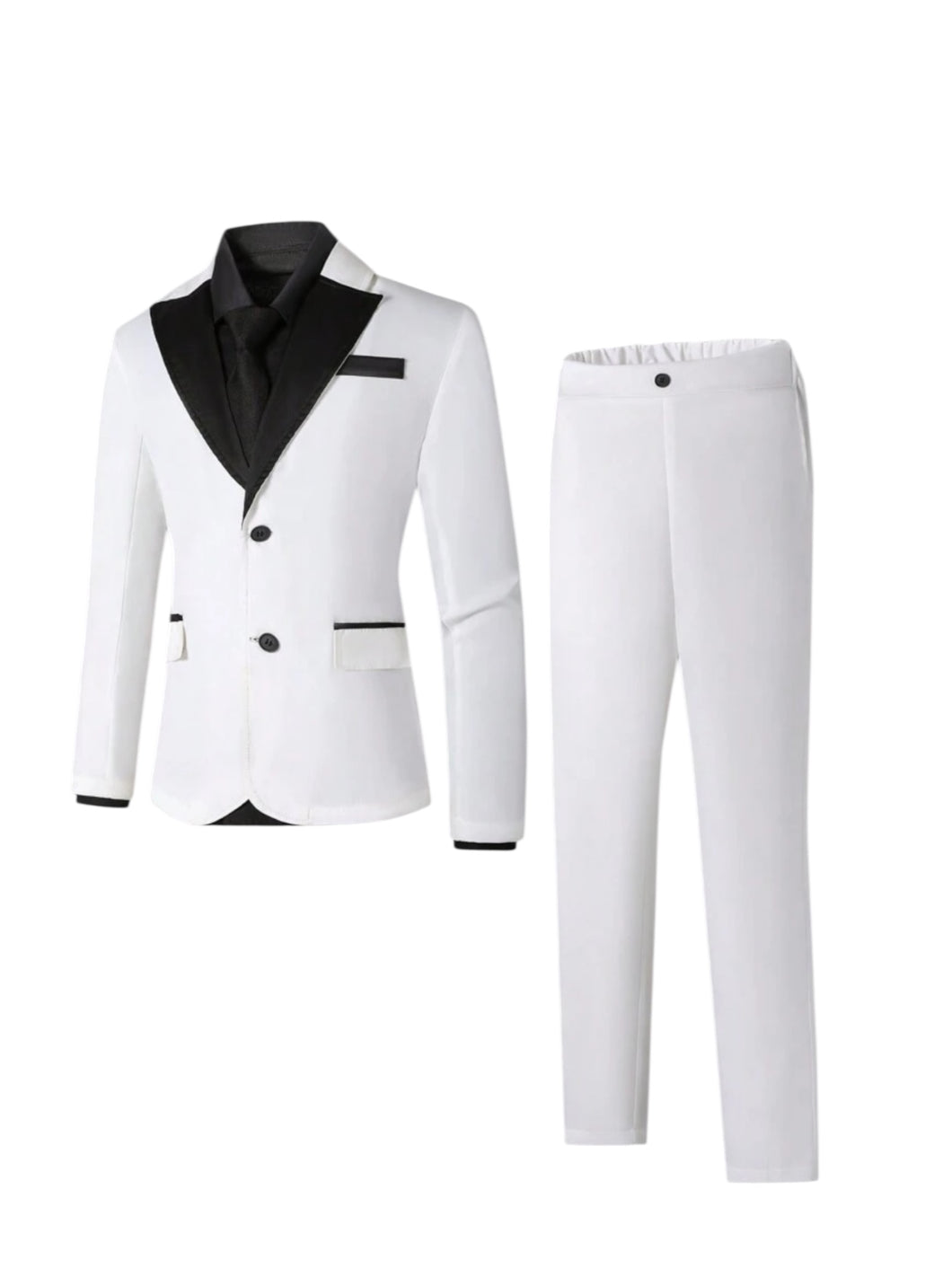 2pc white blazer and pants boys formal set