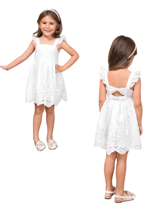 White beachy  girl dress
