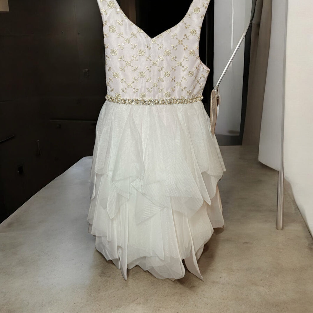 American princess pink & white girl dress 2k5