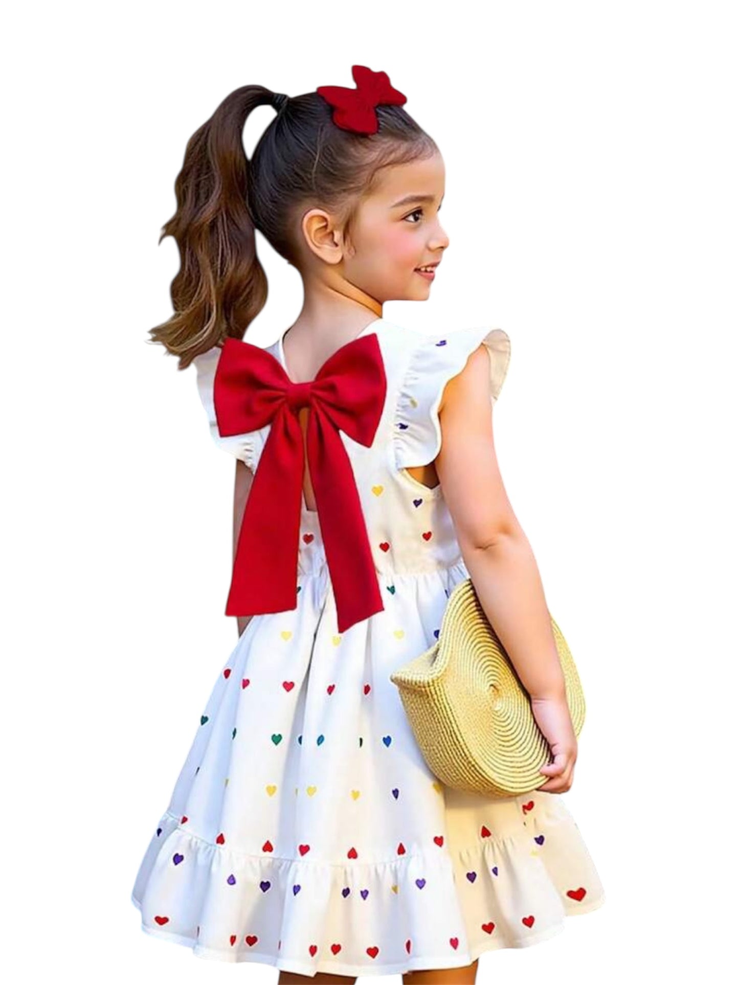 Valentine white heart dress