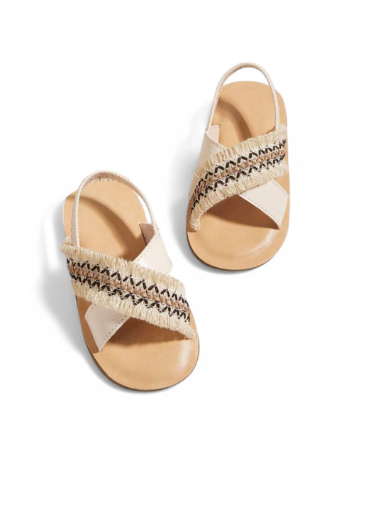 Boho X trap toddler girl sandals