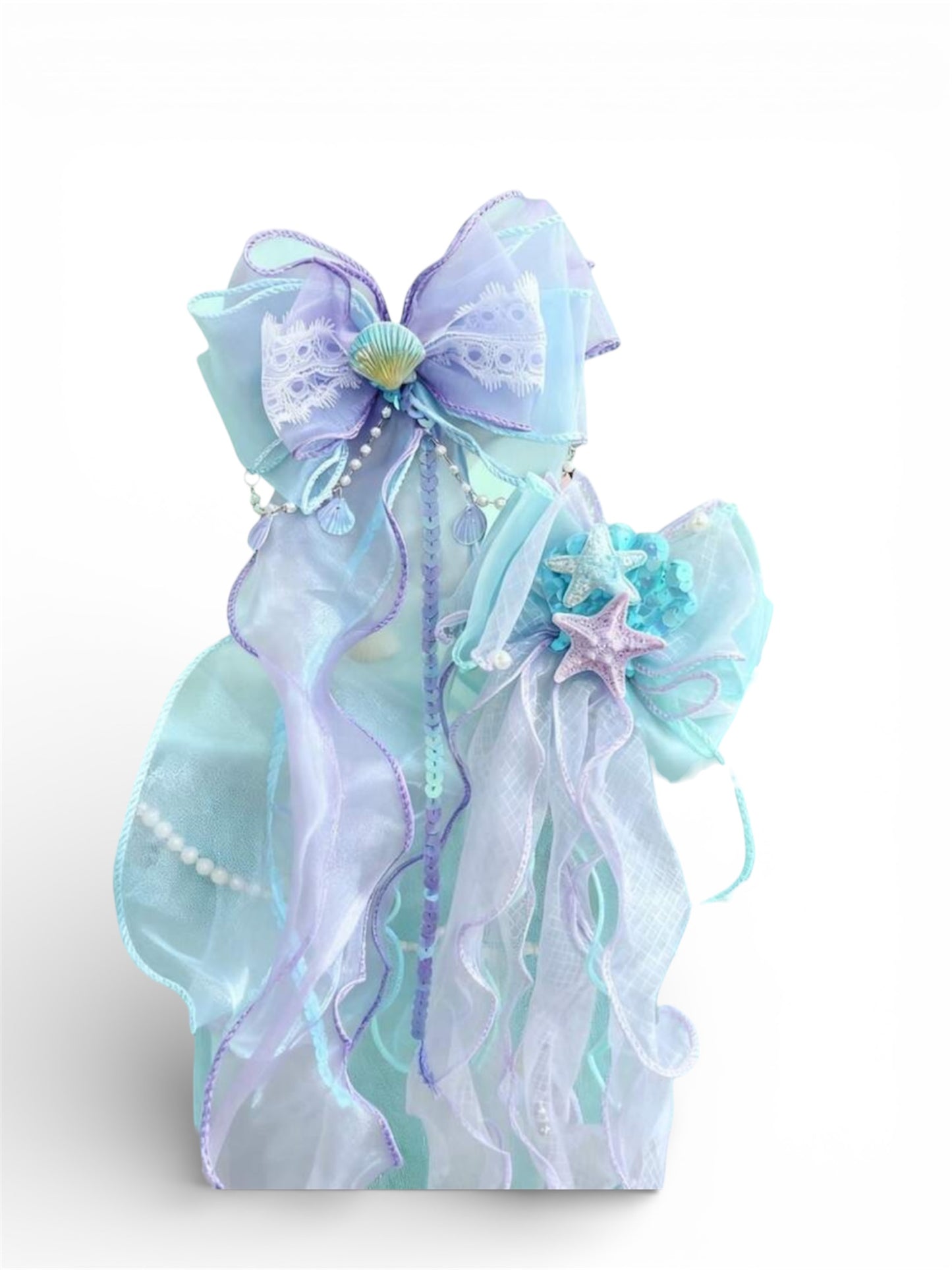Beautiful mermaid hair bows