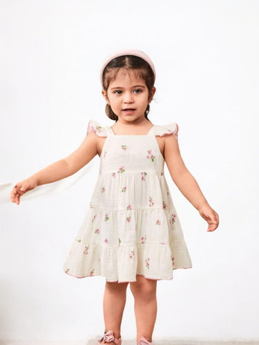 Floral Easter boho Baby dress