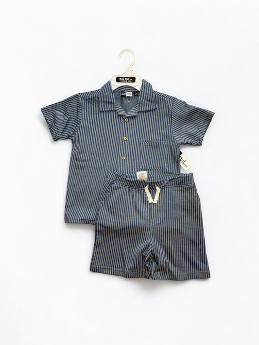 mick Mac blue stripe boys 2 pc set